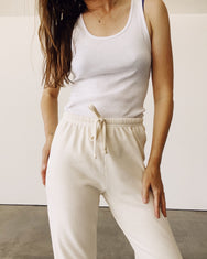 The Ribbed Tank Top White