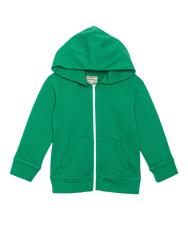 The Kids Zip Hoodie Green