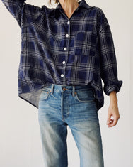 The Big Shirt Breezy Check Navy