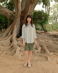 The Buckle Back Trouser Shorts Army