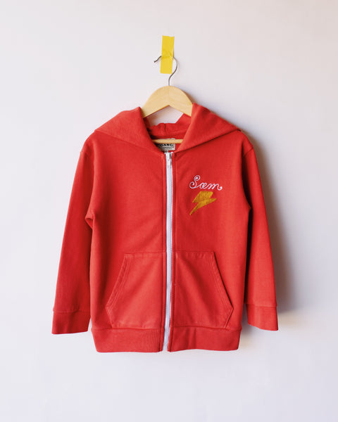 The Kids Zip Hoodie Red