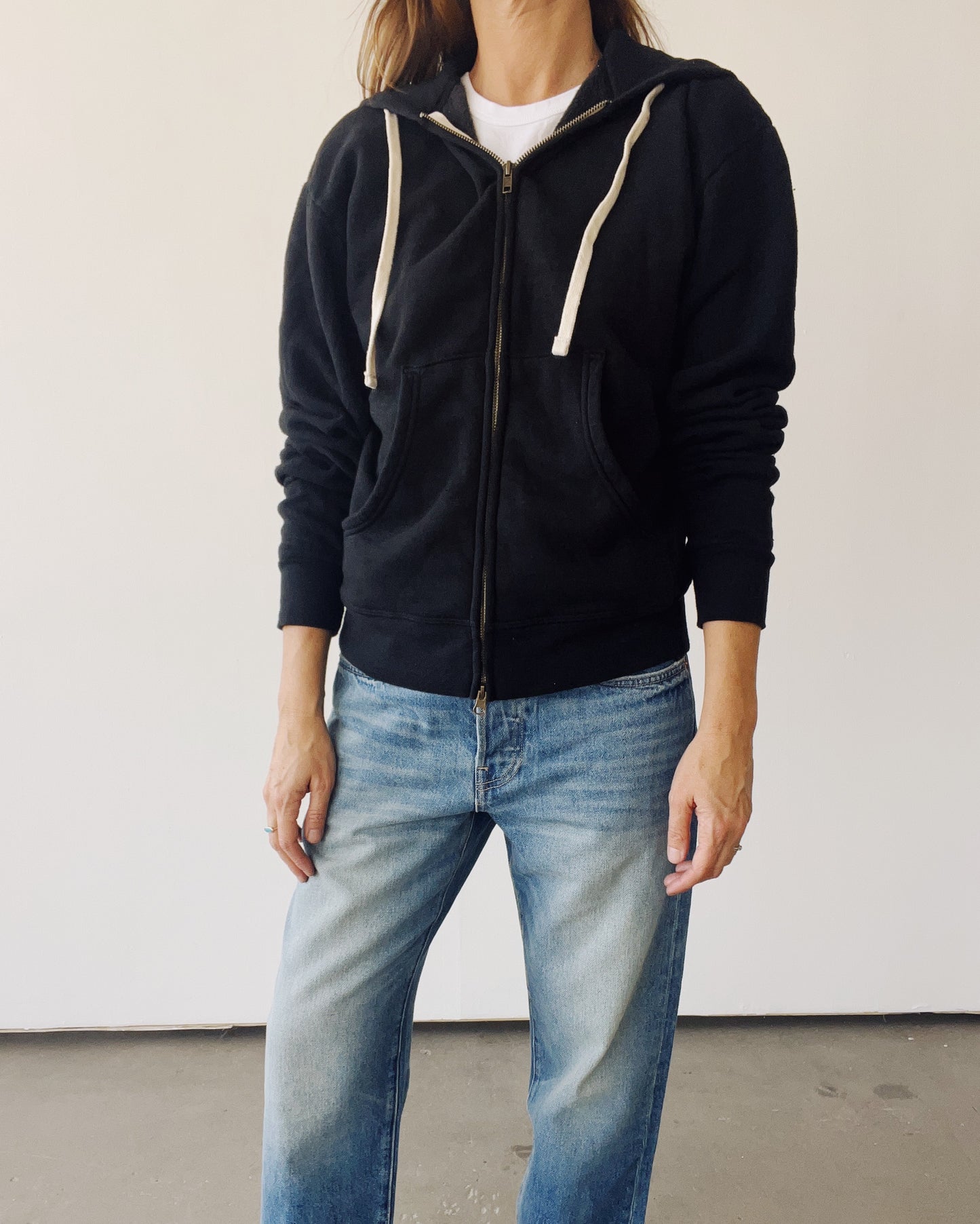 The Zip Hoodie Black