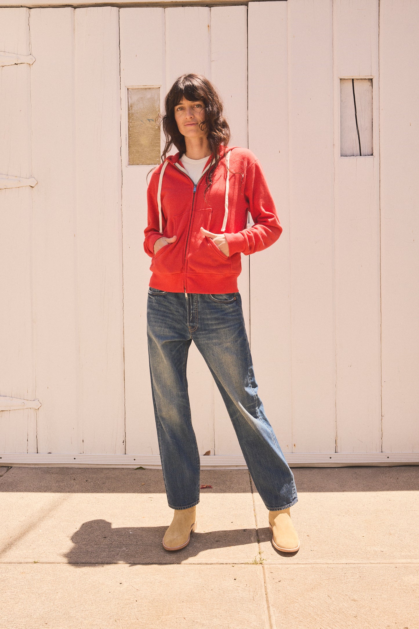 The Zip Hoodie Red