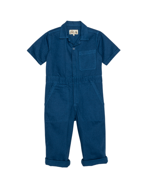 The Coveralls French Blue Herringbone