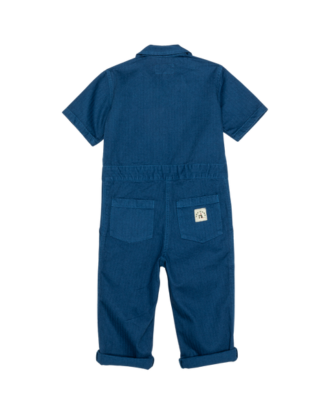 The Coveralls French Blue Herringbone