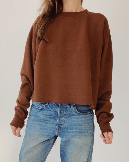 The Boxy Crop Sweatshirt Cedar