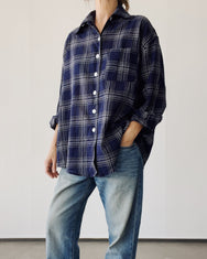The Big Shirt Breezy Check Navy