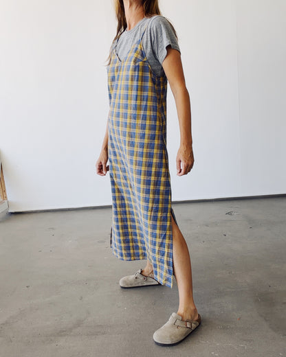 The Slip Dress Madras Plaid