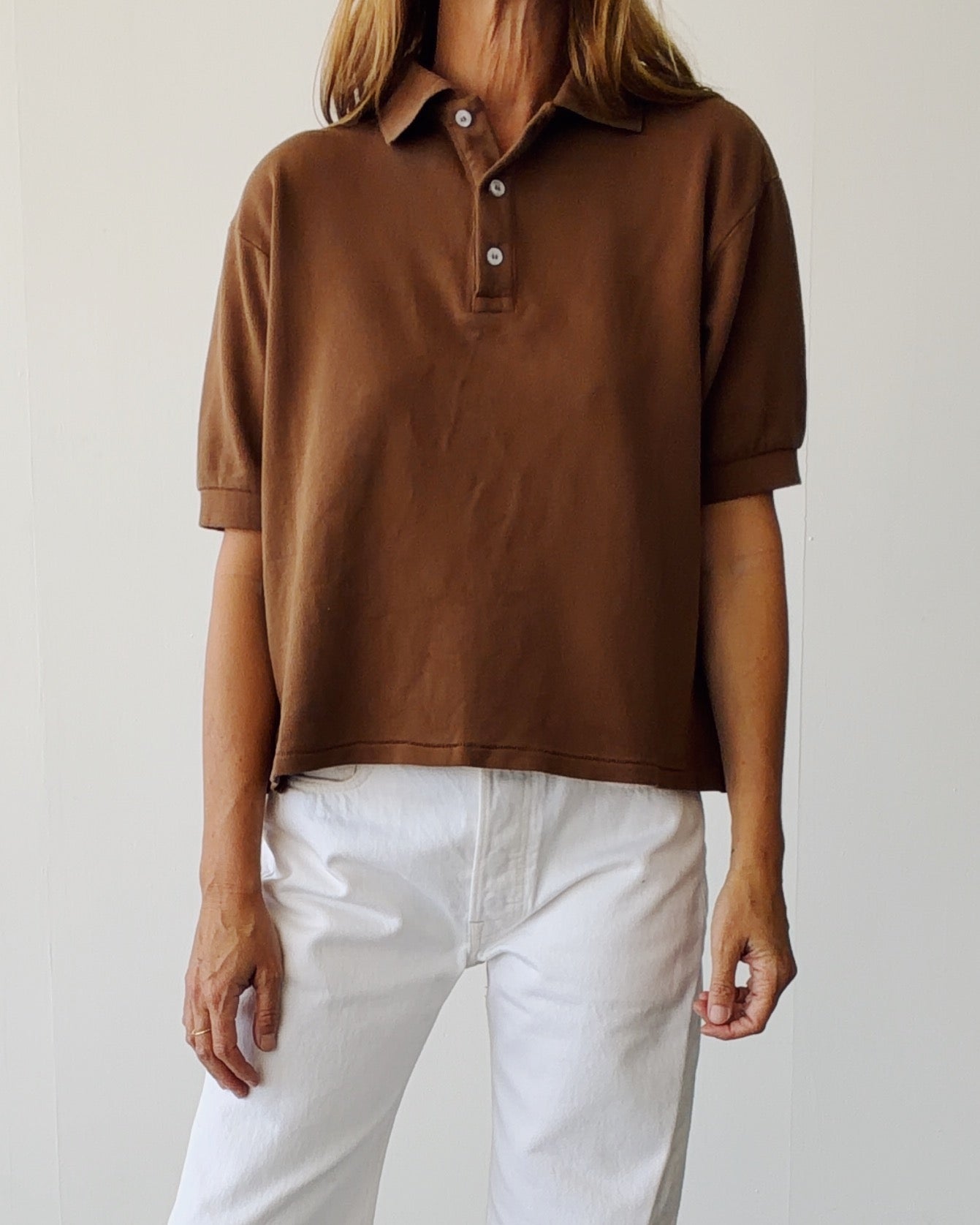 The Boxy Polo Carob