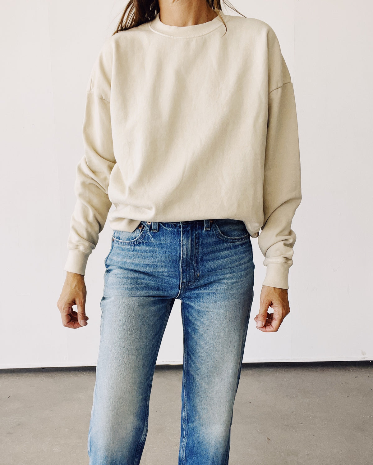 The Boxy Sweatshirt Tan