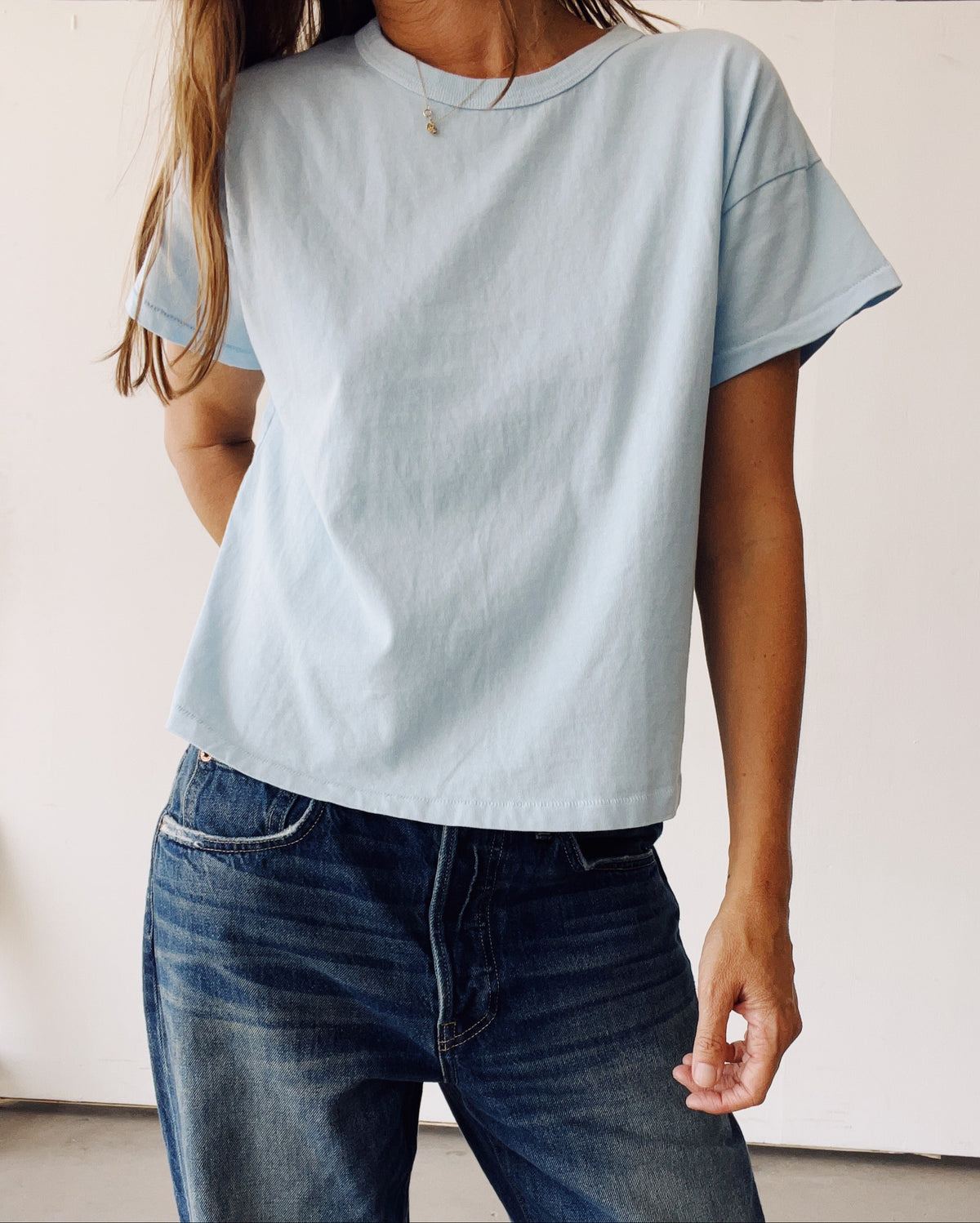 The Boxy Tee Light Blue