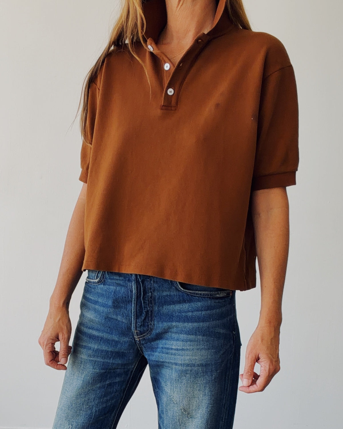 The Boxy Polo Cedar