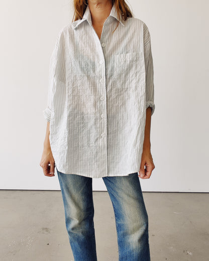 The Big Shirt Light Blue Stripe