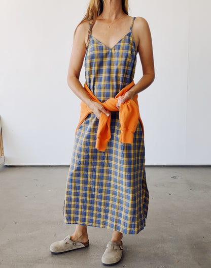 The Slip Dress Madras Plaid