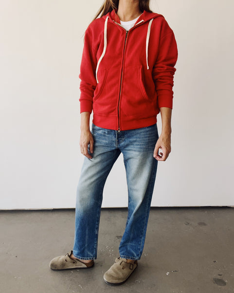 The Zip Hoodie Red