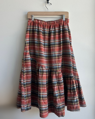 SS Ranch Skirt Rust Plaid