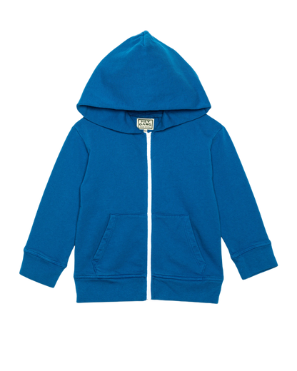 The Kids Zip Hoodie Blue
