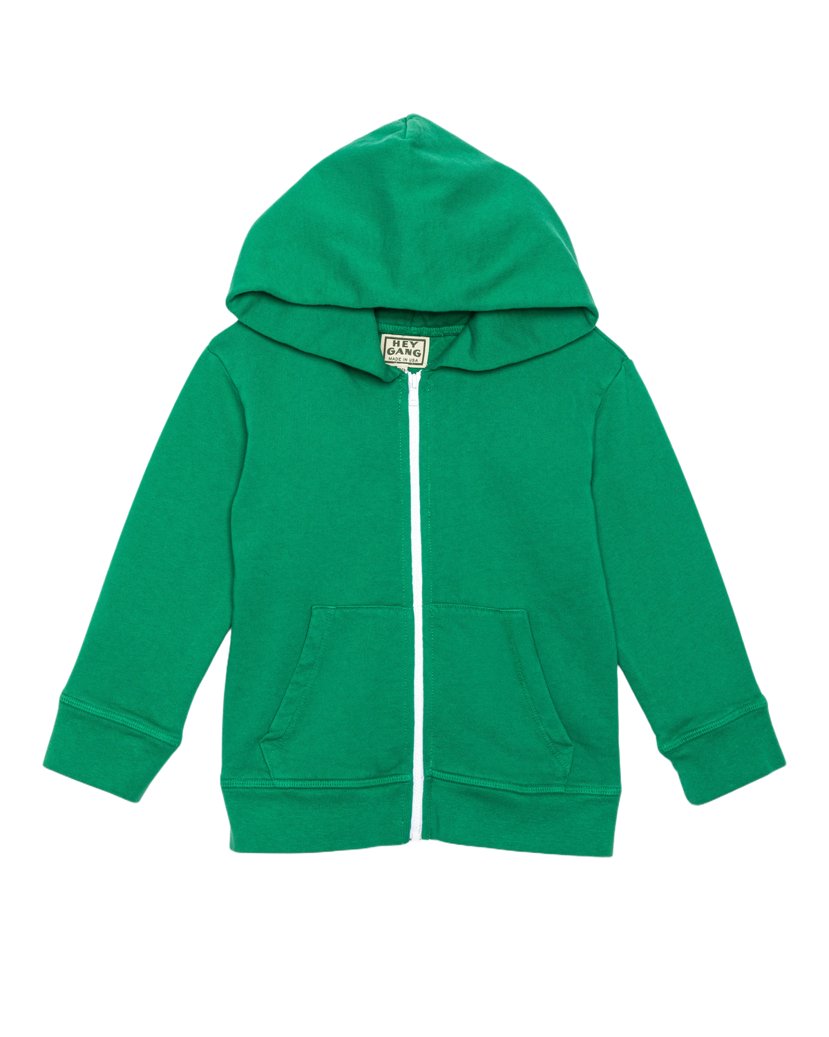 The Kids Zip Hoodie Green