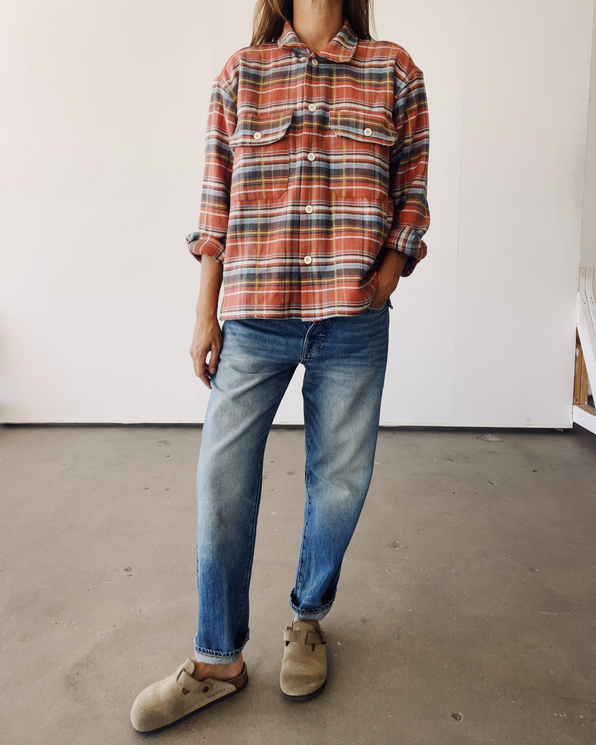 The Work Shirt Rust Plaid