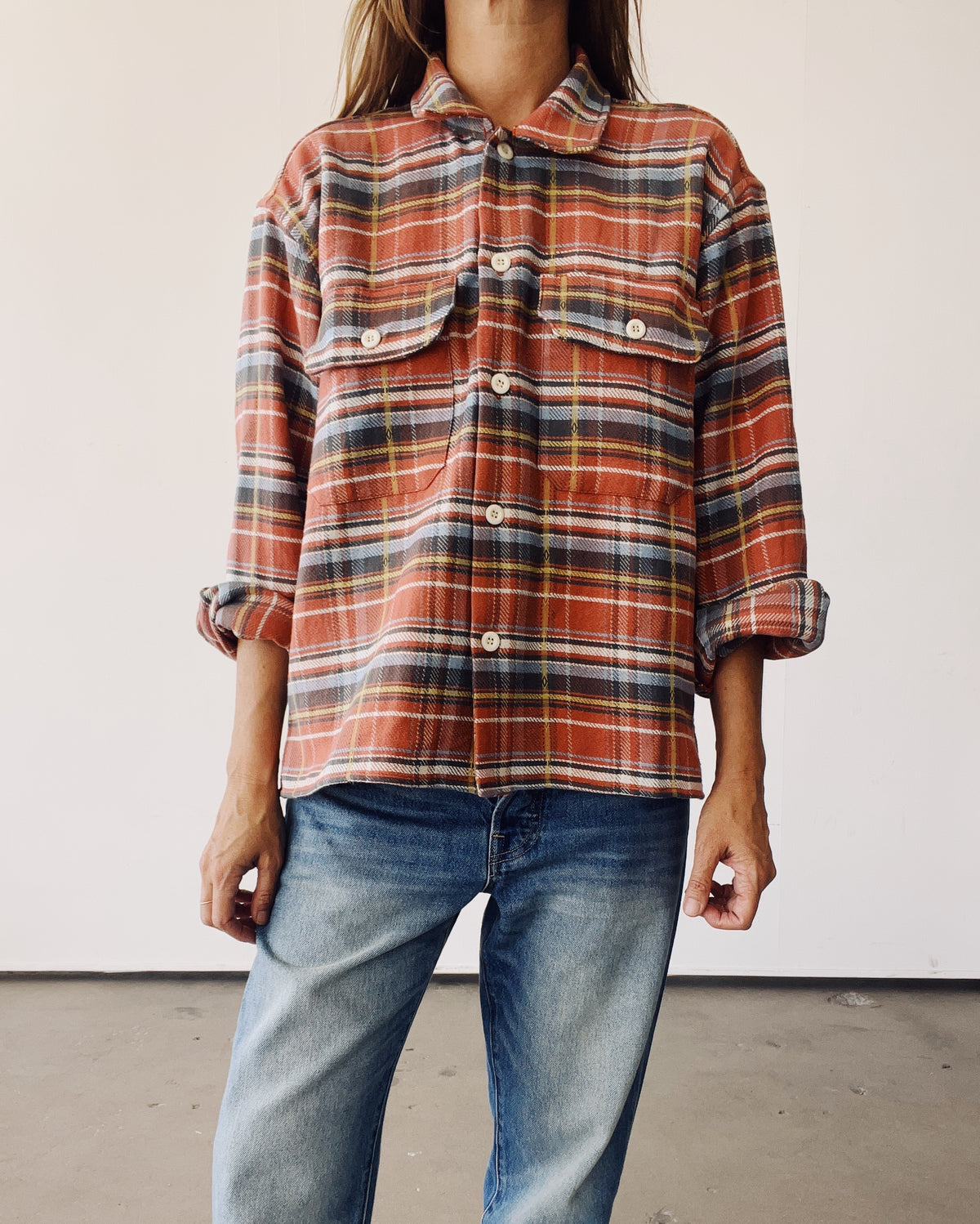 The Work Shirt Rust Plaid