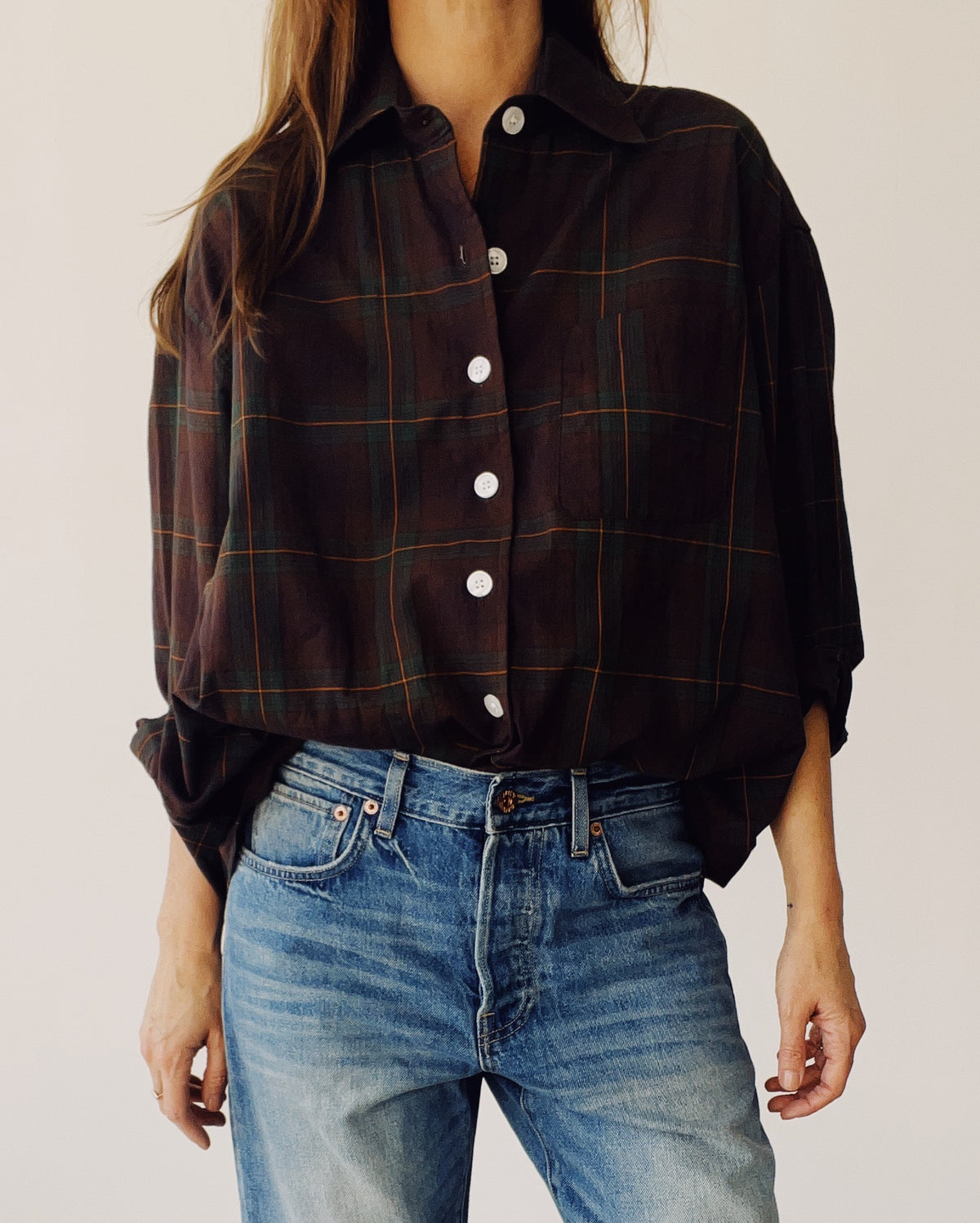 The Big Shirt Brown Plaid