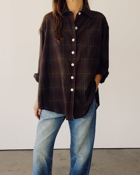 The Big Shirt Brown Plaid