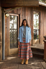 SS Ranch Skirt Rust Plaid
