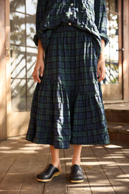 The Ranch Skirt Green Plaid