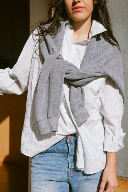 The Big Shirt Light Blue Stripe