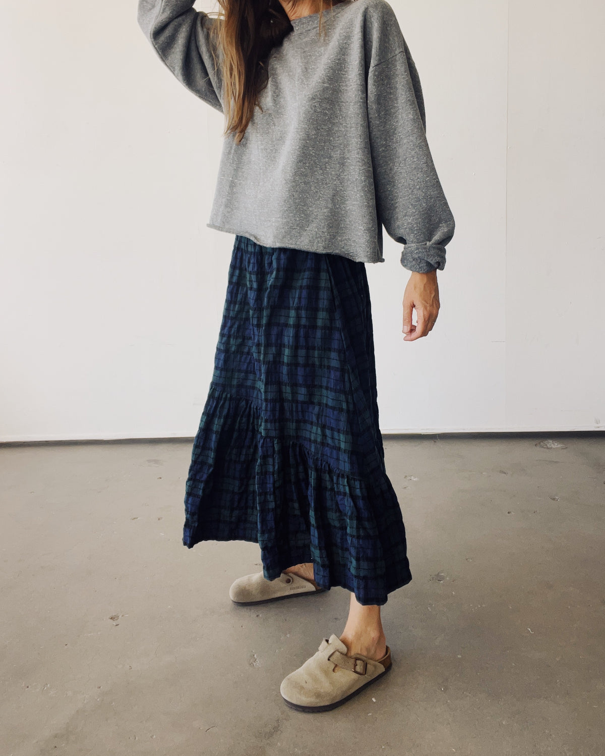 The Ranch Skirt Green Plaid