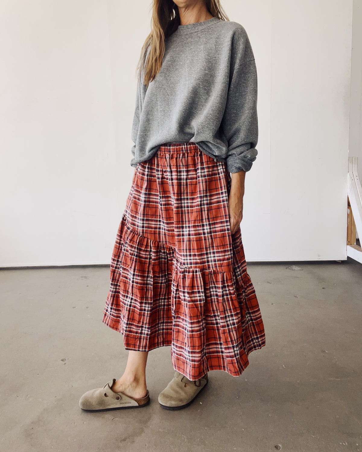 The Ranch Skirt Red Plaid