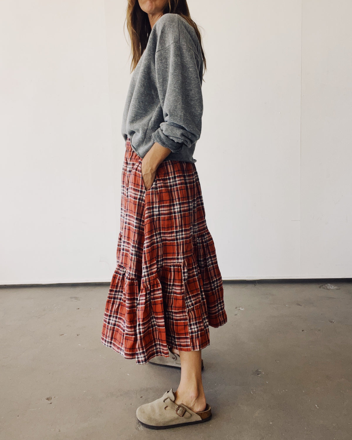 The Ranch Skirt Red Plaid