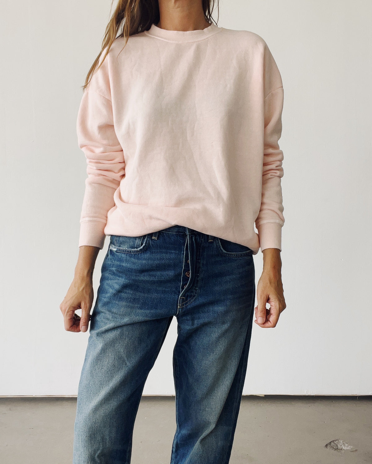 The Boxy Sweatshirt Light Pink